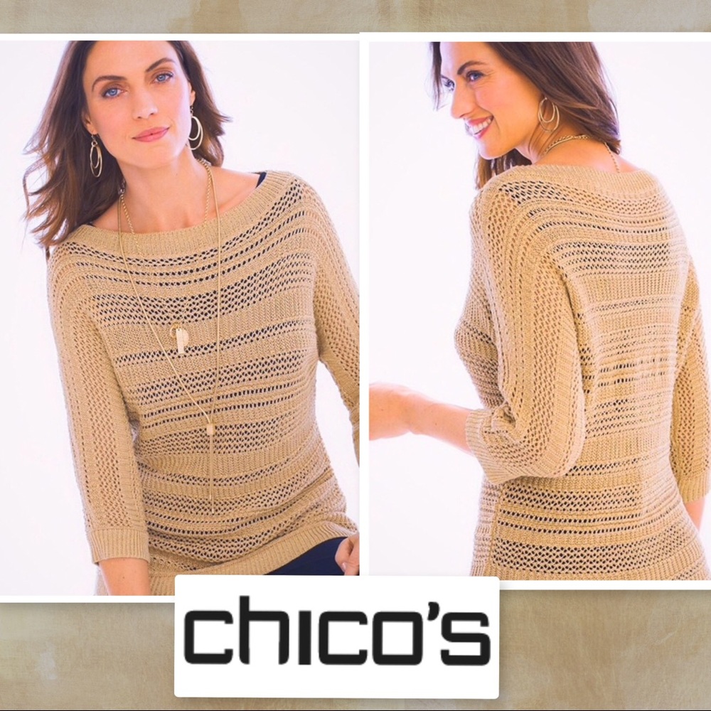 Chico Gold Shimmer Sweater!